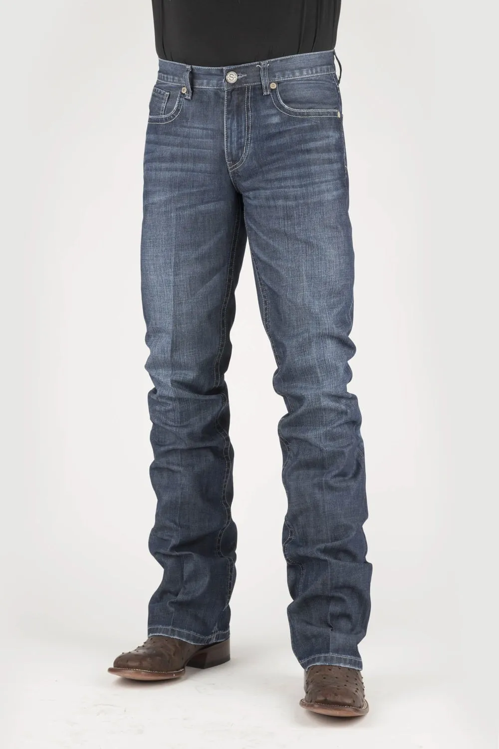 Stetson Mens 1014 Rocks Fit Small X Blue 100% Cotton Jeans Spring Mood Party Look Classic Stretch Fit Denim
