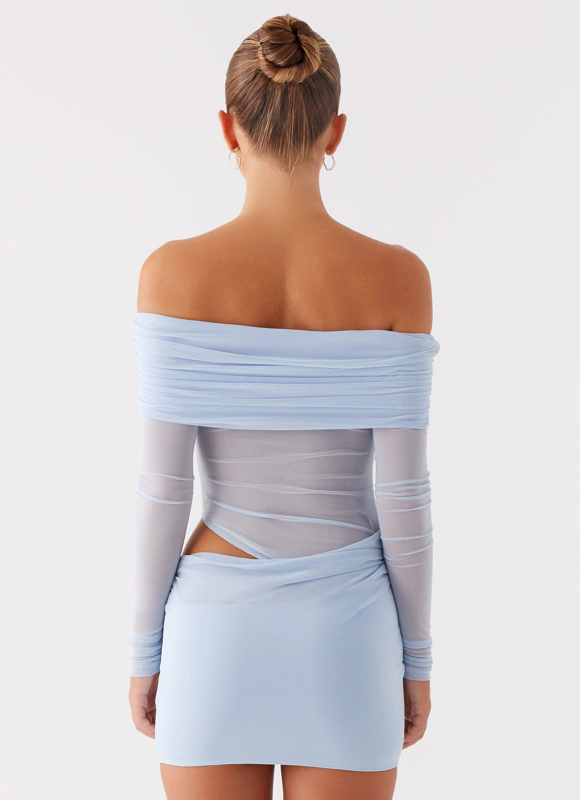 Easy Look Kimono-Sleeve No Doubt Mini Dress - Blue