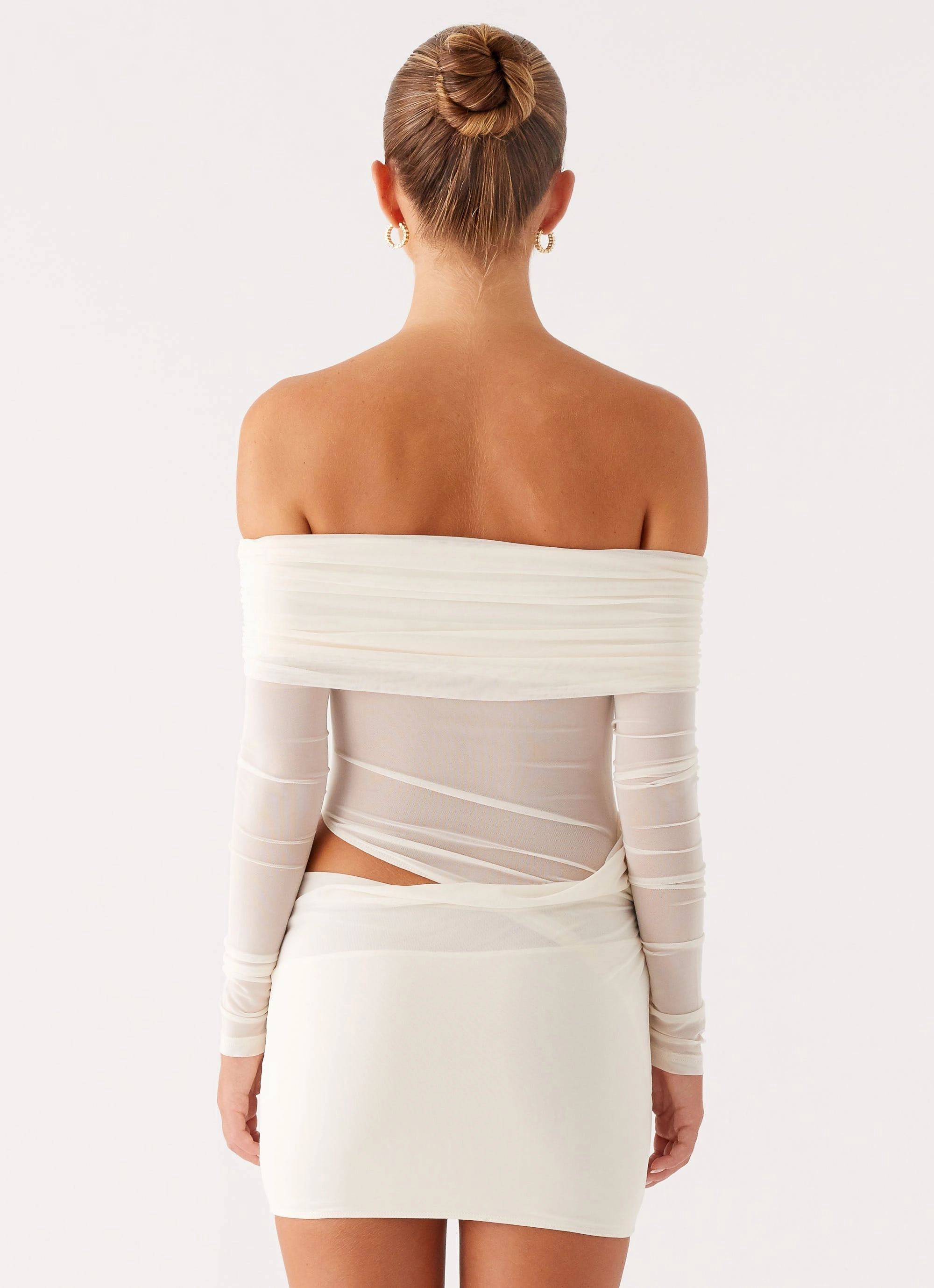 No Doubt Mini Dress - Ivory Effortless Touch
