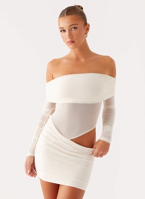 No Doubt Mini Dress - Ivory Trendy Attire Grab Now No Doubt Mini Dress - Ivory
