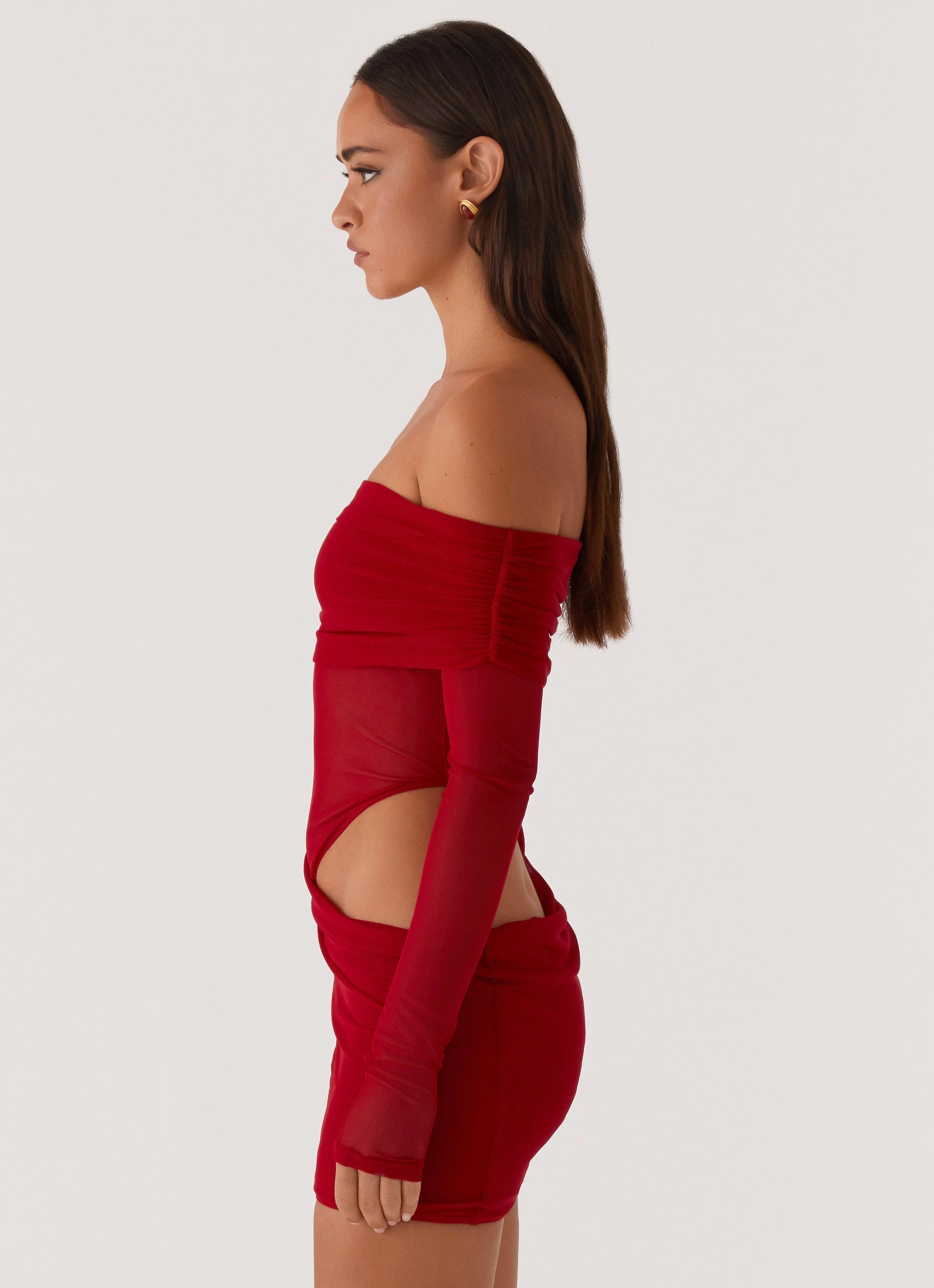No Doubt Mini Dress - Red Perfect Look
