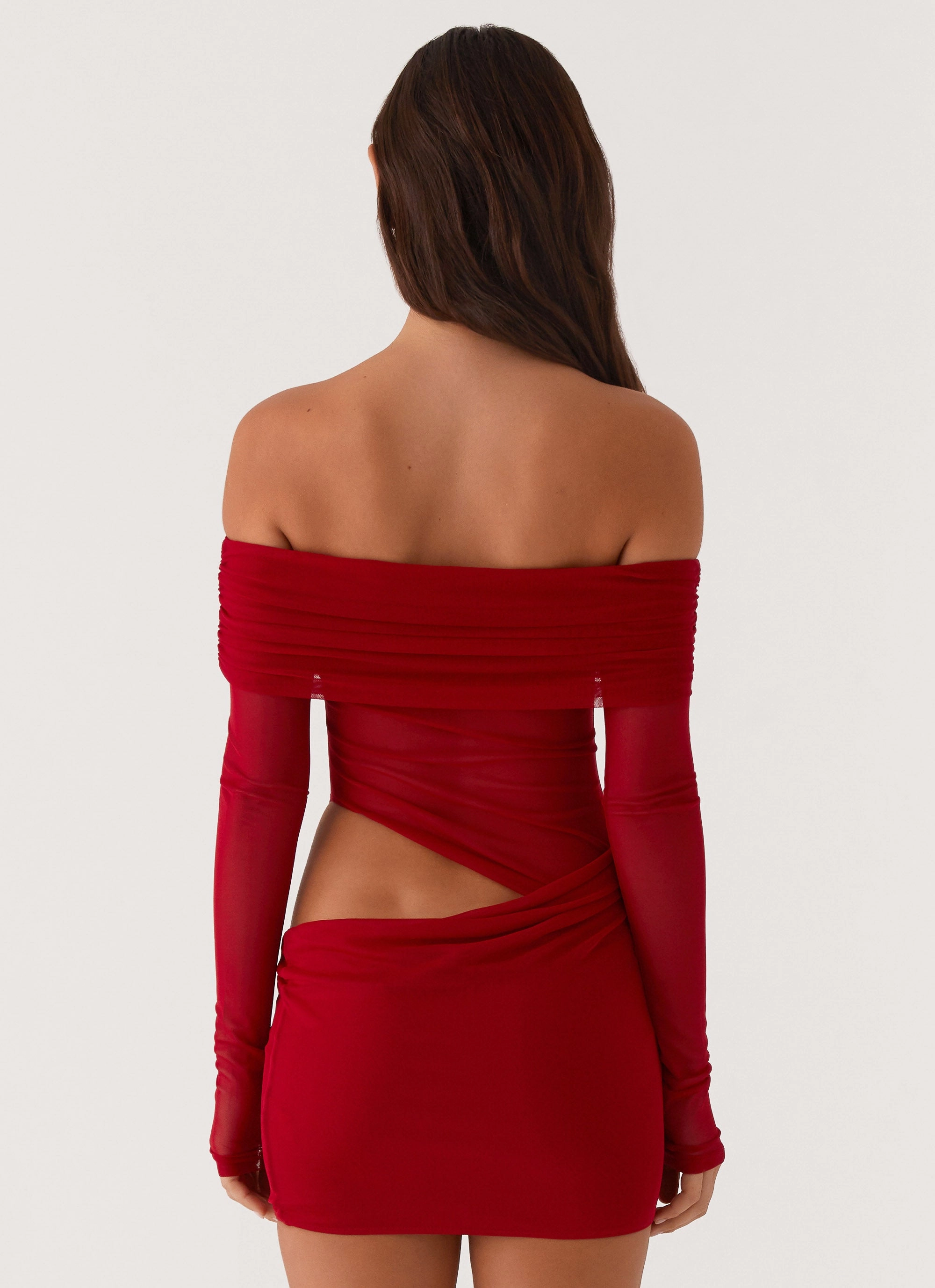 No Doubt Mini Dress - Red Built-In-Slip