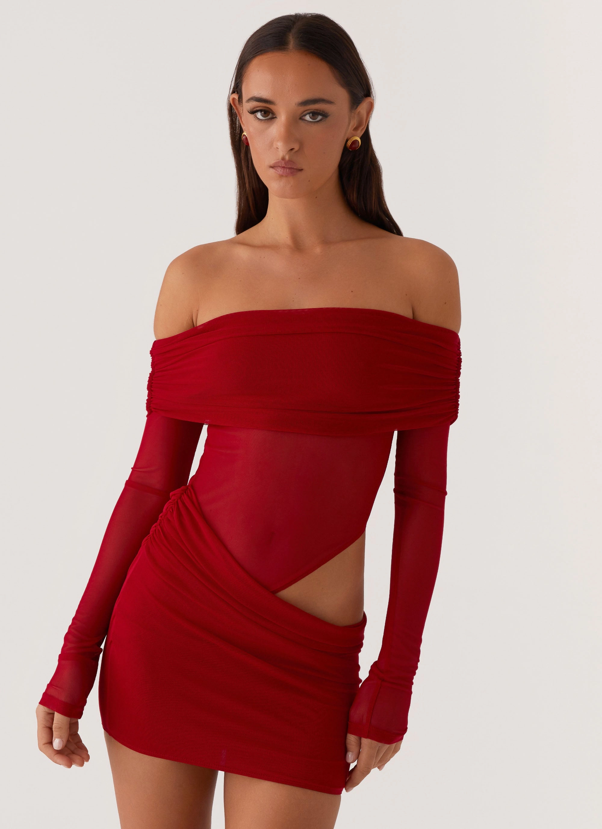 No Doubt Mini Dress - Red EasyCareMaterial SmoothEdgeFinish