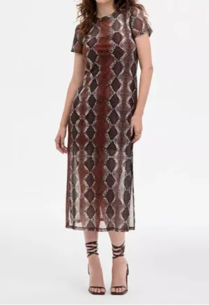 Nola Dress in Bronze Graceful Sets Bold colors Nola Dress in Bronze