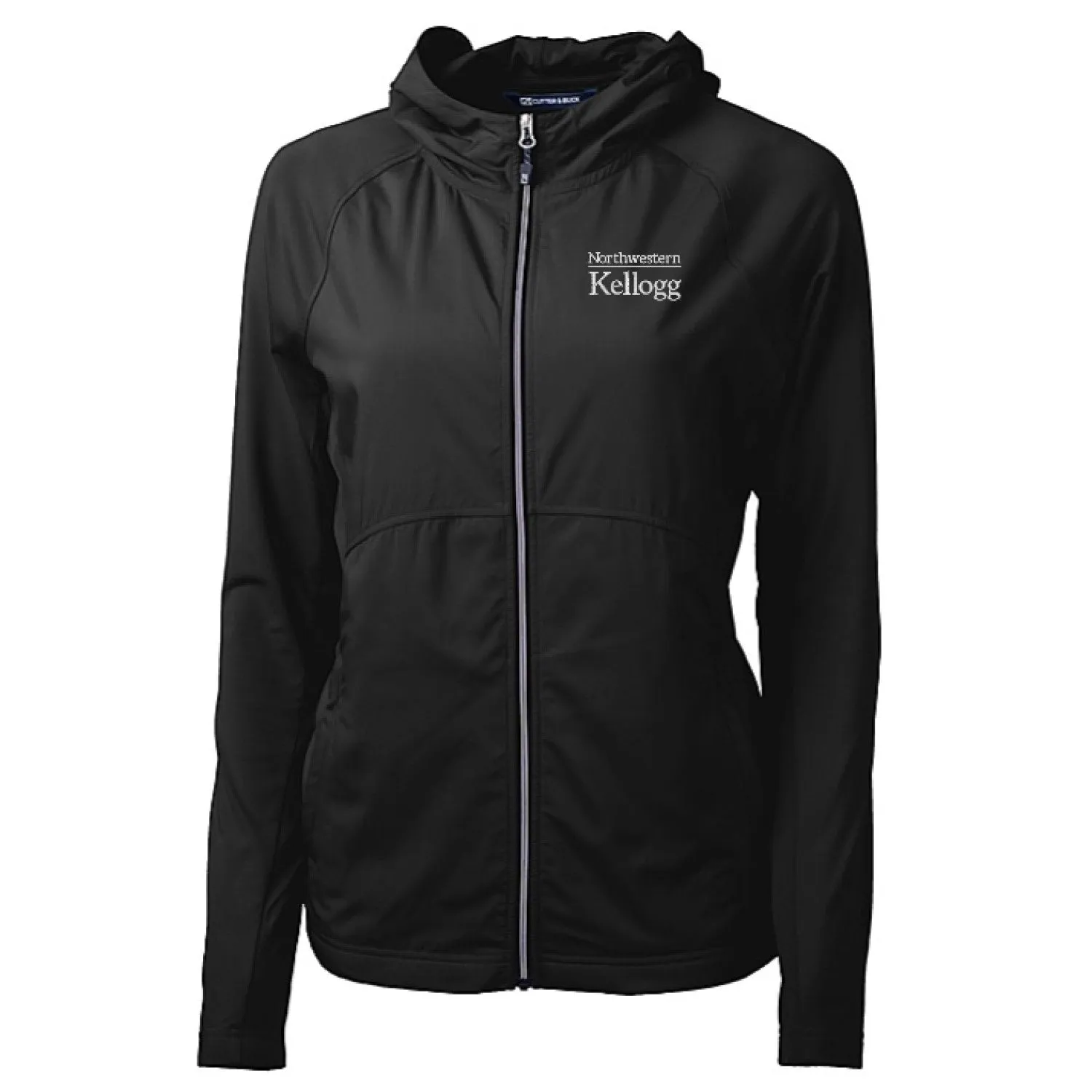 Northwestern Wildcats Women's Cutter &amp; Buck Kellogg Adapt Eco Knit Full-Zip Black Jacket