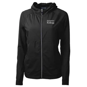 Northwestern Wildcats Women's Cutter &amp; Buck Kellogg Adapt Eco Knit Full-Zip Black Jacket