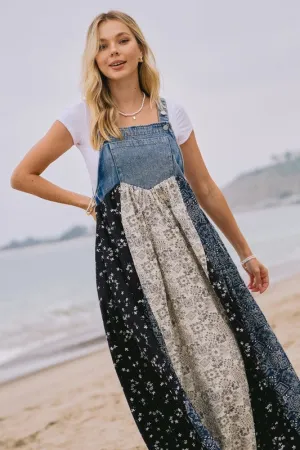 Oddi Washed Denim Top Overall Dress Dance Floor City Ready Oddi Washed Denim Top Overall Dress