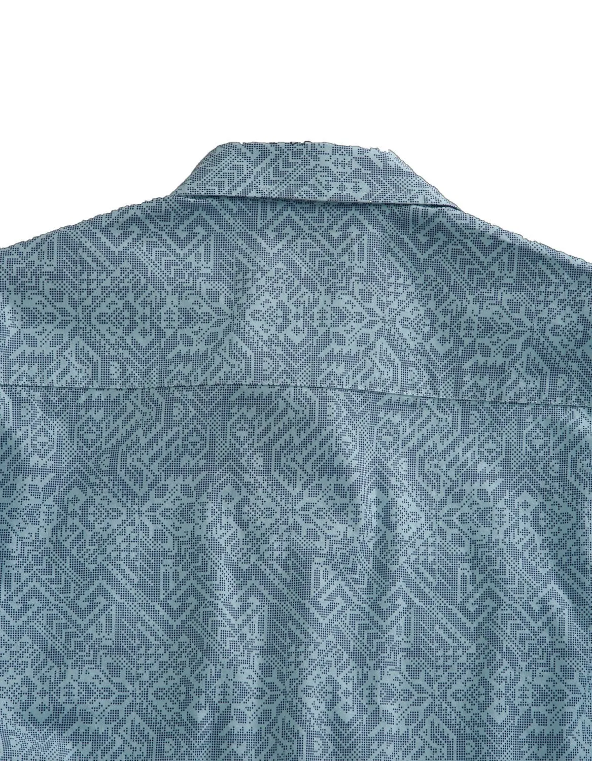 Professional Look Active Wear Tin Haul Mens Dot Matrix Aztec Blue 100% Cotton S/S Shirt