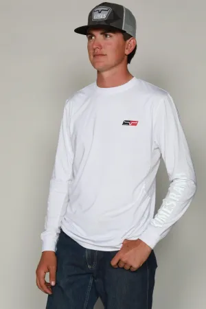 Odor Control Treatment Kimes Ranch Mens K1 Tech Tee White Polyester Blend L/S T-Shirt Kimes Ranch Mens K1 Tech Tee White Polyester Blend L/S T-Shirt Metallic Finish Chic Design