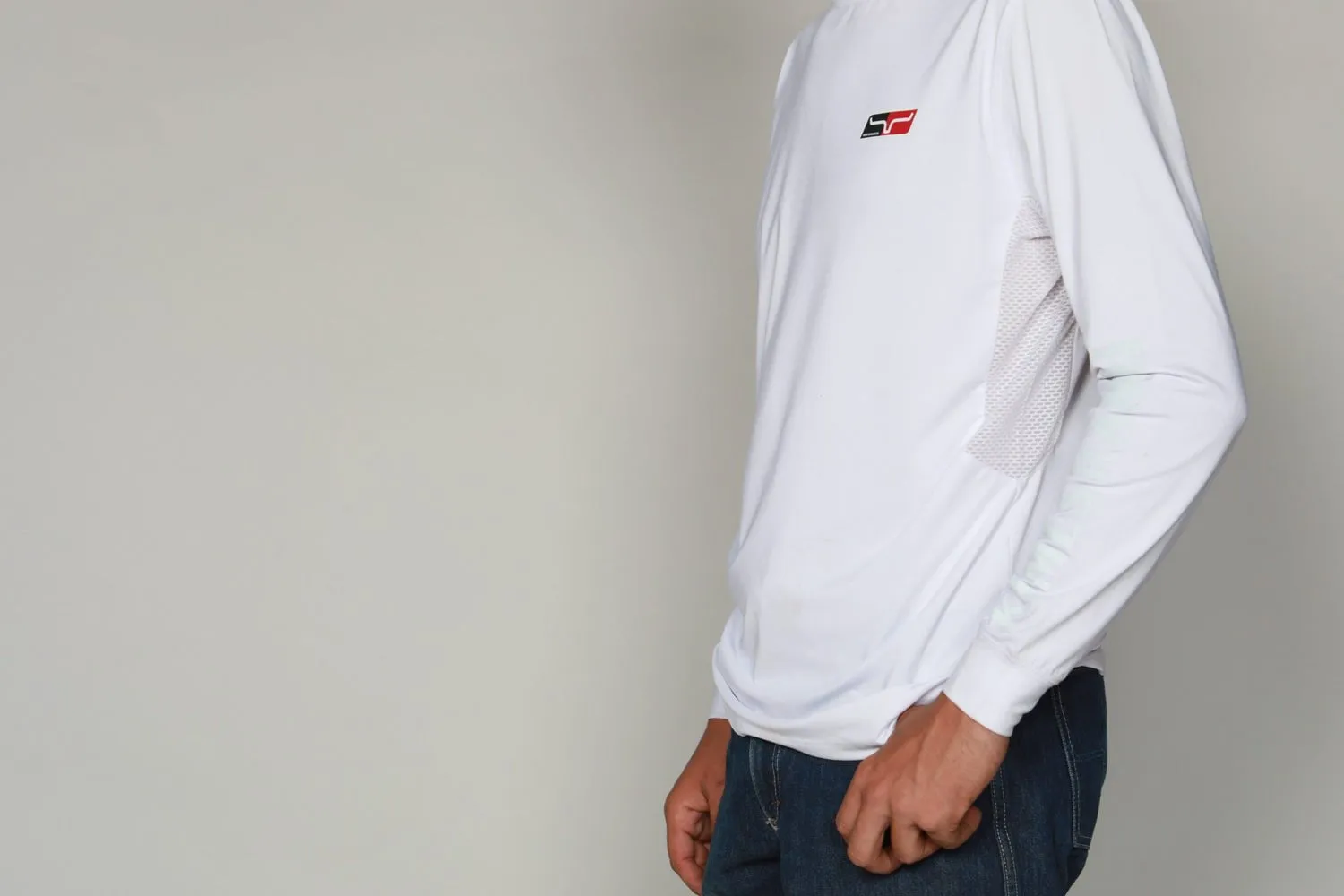Kimes Ranch Mens K1 Tech Tee White Polyester Blend L/S T-Shirt Vintage Style