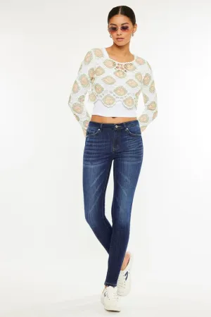 OLIVIA OPEN PACK MID RISE SUPER SKINNY JEANS Calm Feel Effortless Clothing Textured Smart Casual Road Trip OLIVIA OPEN PACK MID RISE SUPER SKINNY JEANS