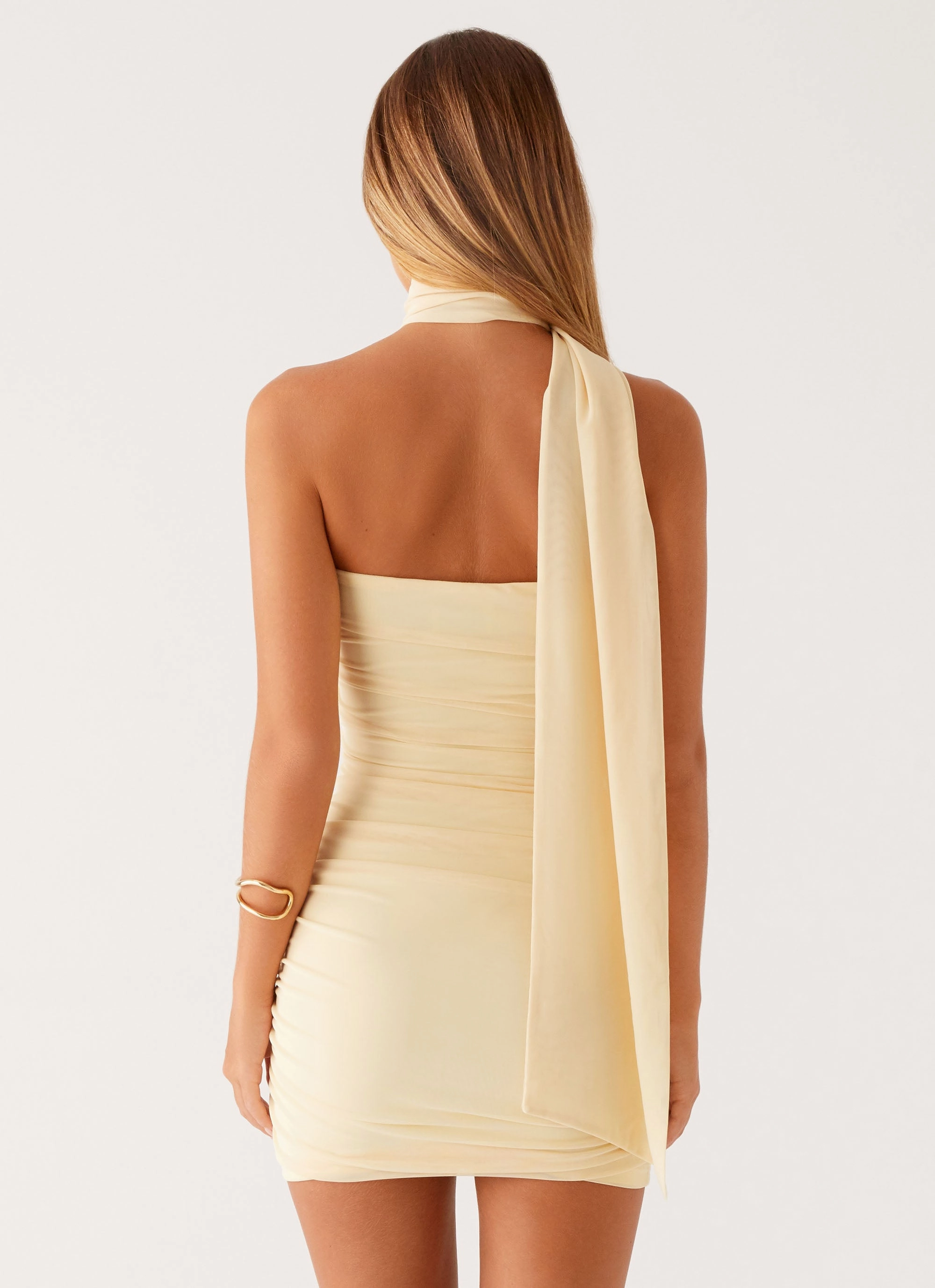 Elegant Comfort Breaking News Mini Dress - Yellow