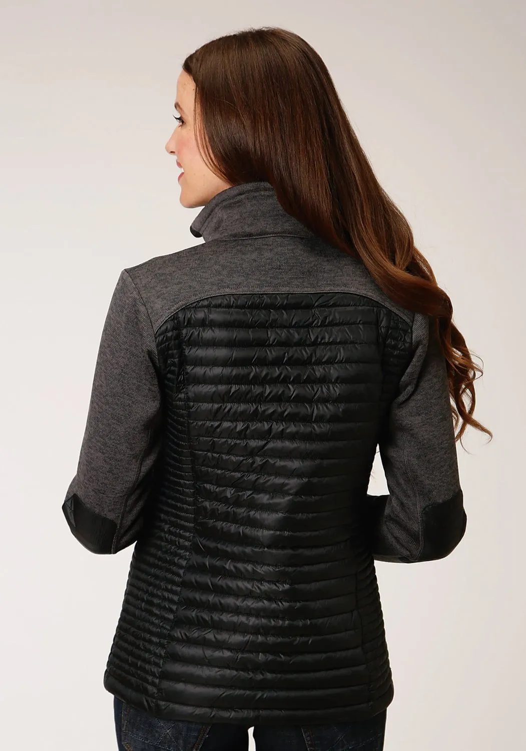 Roper Womens Black Nylon Down Filled Crushable Jacket Sustainable Beach Day