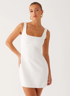 One shoulder Sedona Mini Dress - White Sedona Mini Dress - White Relaxed Style Wear
