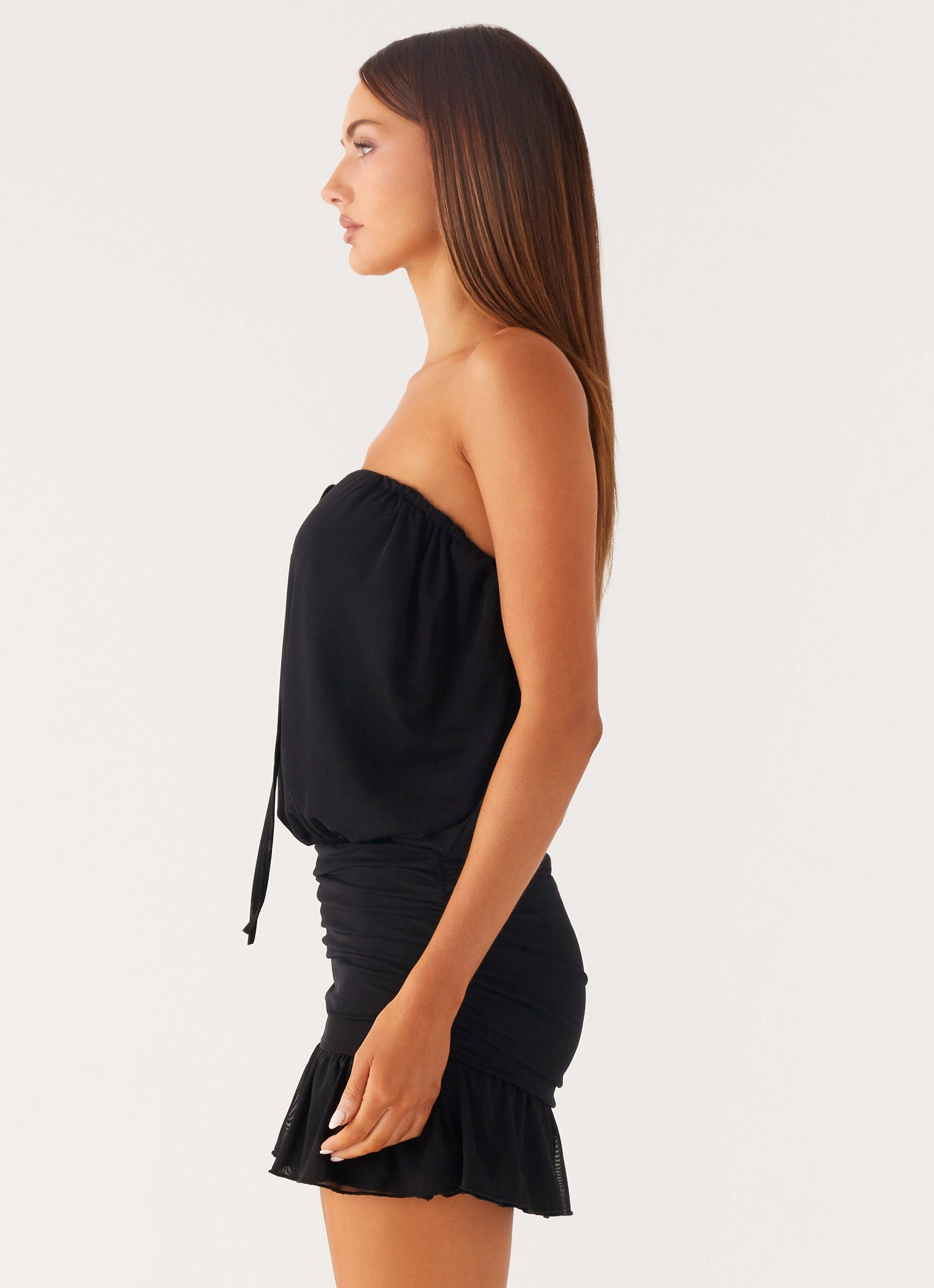 New Spirit Only A Dream Strapless Mini Dress - Black