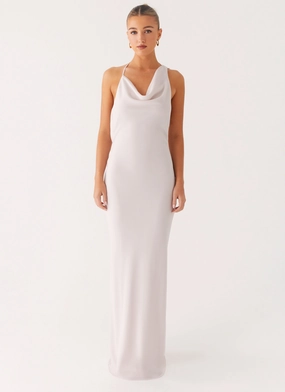 Opal Glow Maxi Dress - Off White Flowing Fit Chilly Day Layers Edgy Layers Opal Glow Maxi Dress - Off White