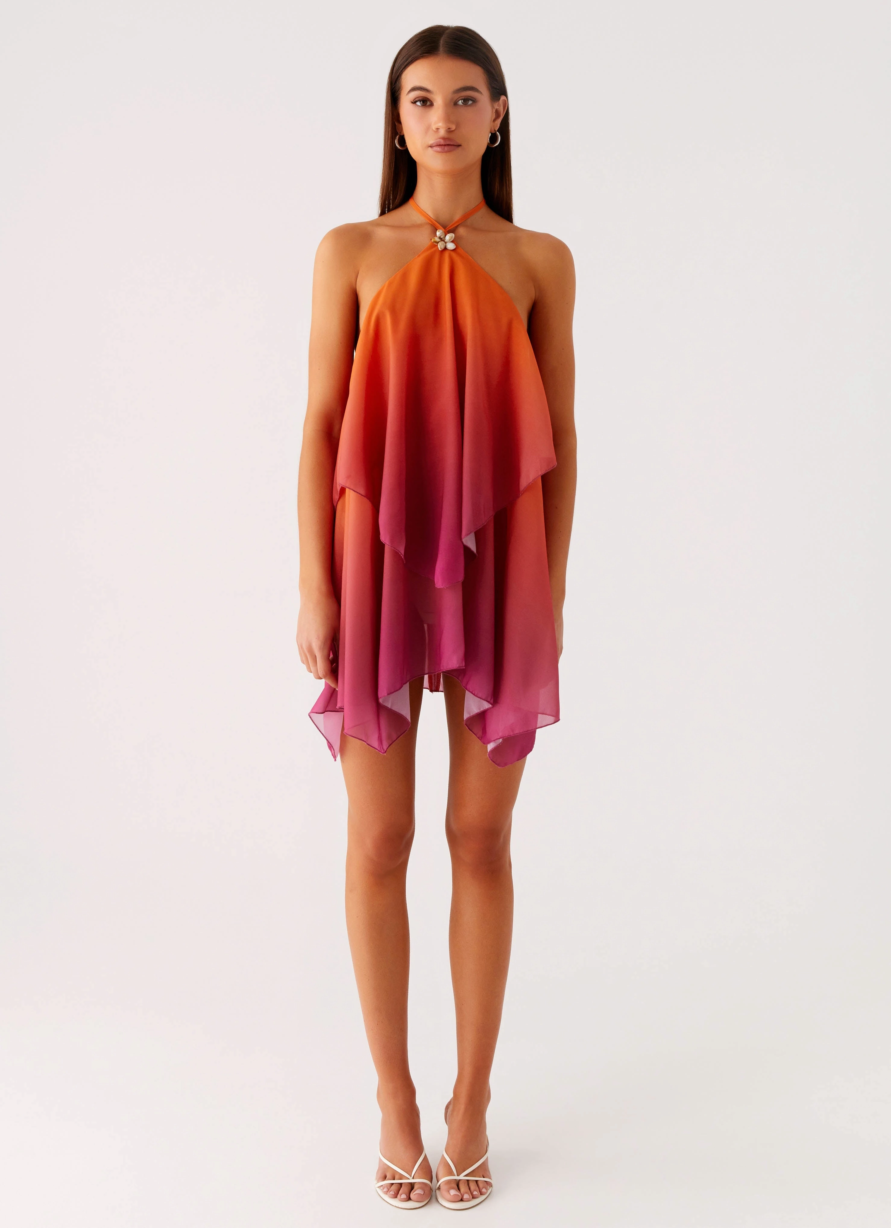 Polished Wear Church Proper Twin Flame Mini Dress - Orange Gradient