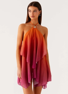 Opera Night Twin Flame Mini Dress - Orange Gradient Twin Flame Mini Dress - Orange Gradient Anytime Fit Airy Base