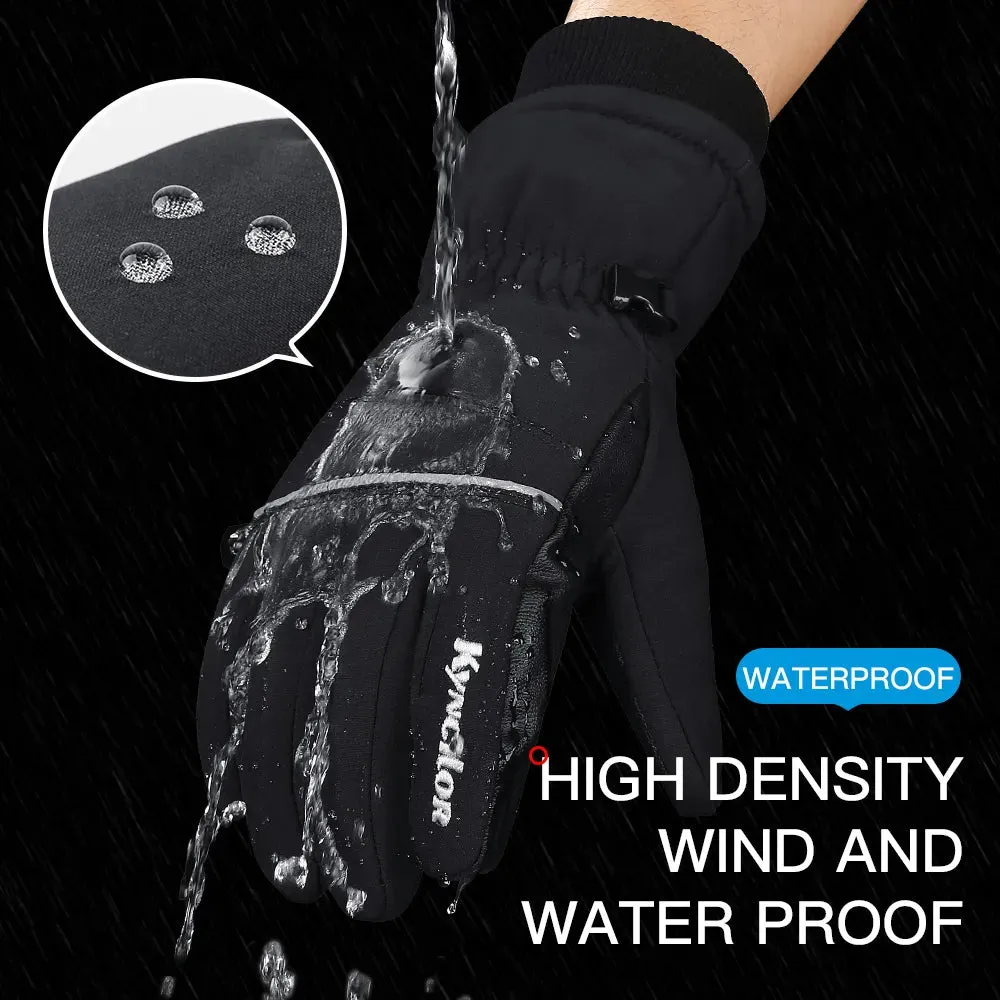 Outdoor Autumn Winter Men and Women Cycling Thickened Ski Gloves Cold Resistant Insulation Sports Touchscreen Motorbike Gloves