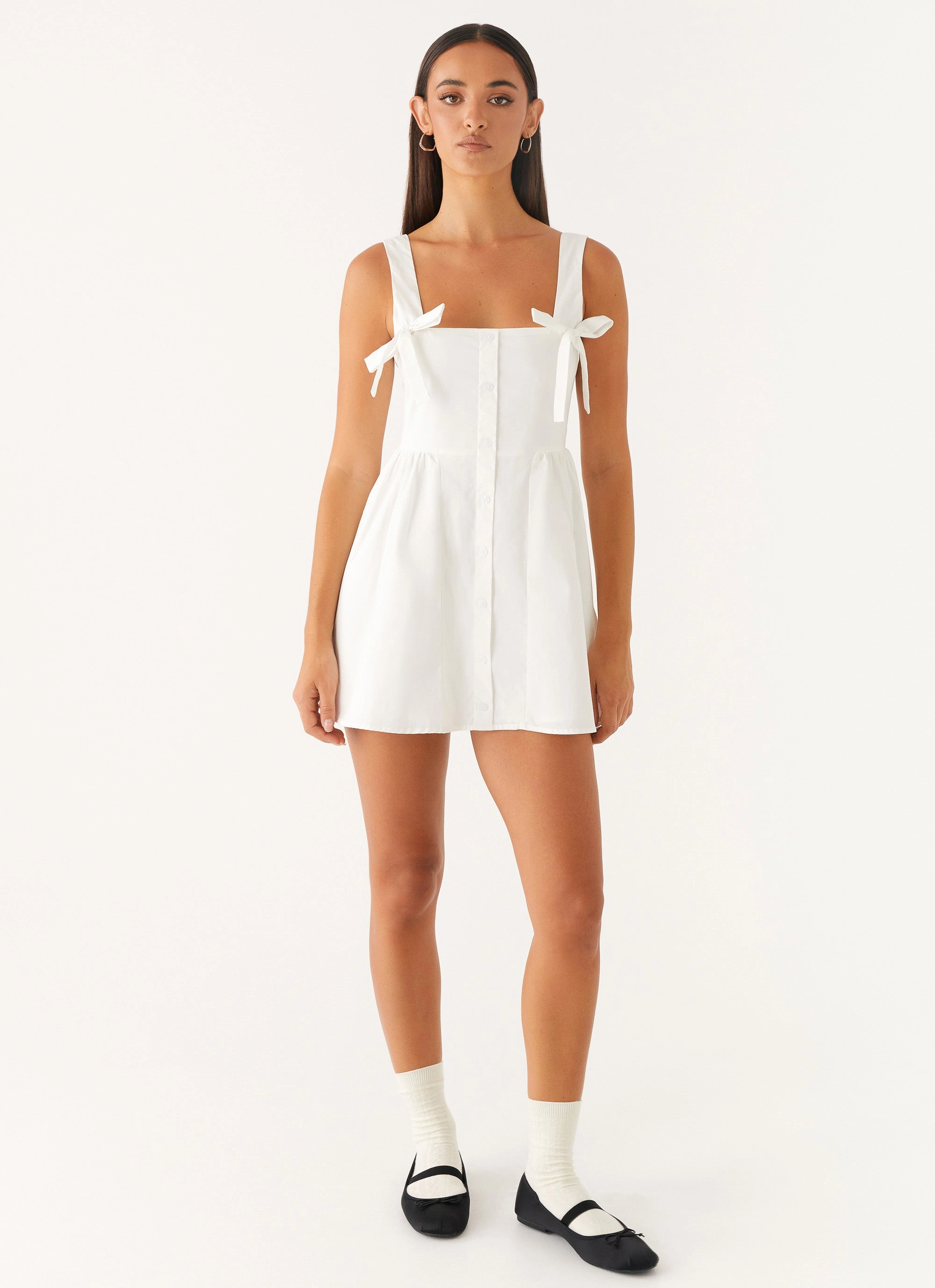 Unconditional Mini Dress - White TemperatureRegulatingFabric Vibrant Layer