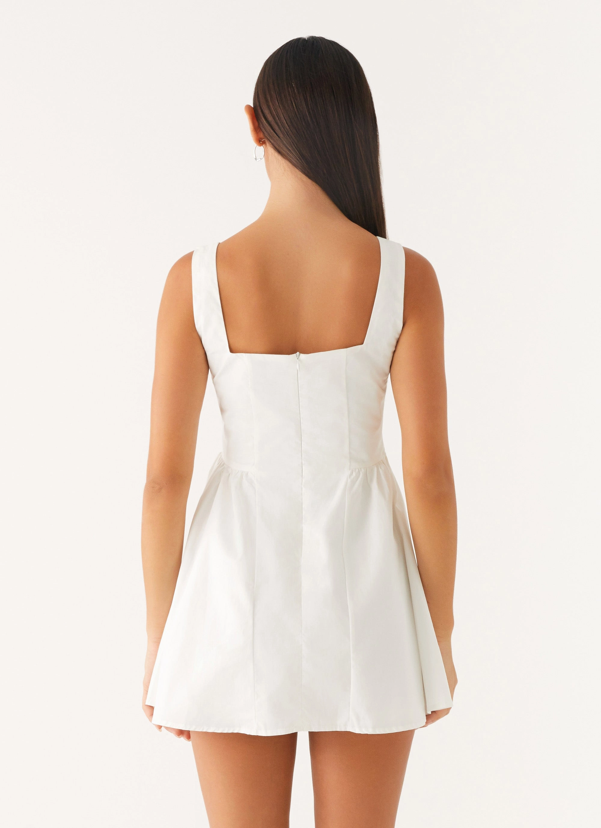 Chilly Comfort Breathable fabric Unconditional Mini Dress - White