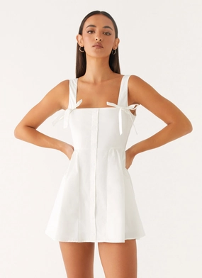 Outdoor Apparel Unconditional Mini Dress - White Work Comfort Chill Mode Unconditional Mini Dress - White