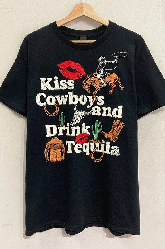 Kiss Cowboys Graphic Tee S-XL Lightweight Look