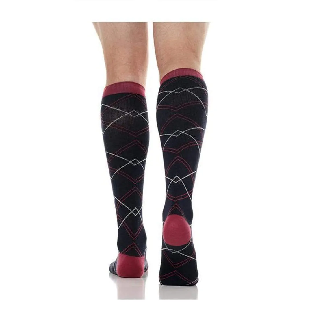 Overlap Diamonds Compression Socks Unisex Knee High Sock