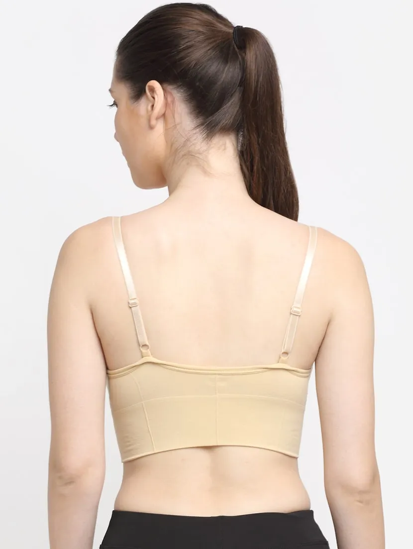 Padded & No Wire Dry Fit Solid Comfort Workout Bra for Women (Pack of 3)