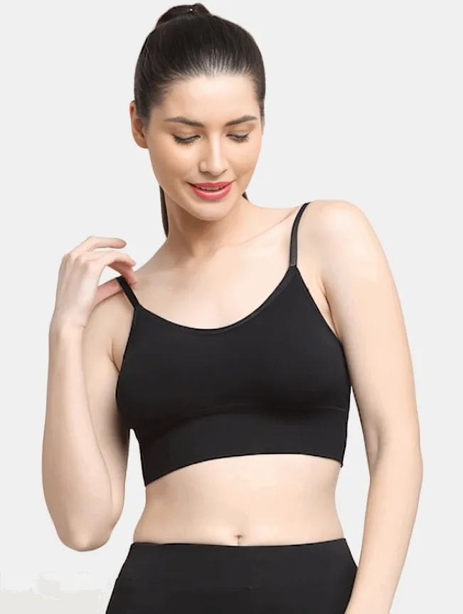 Padded & No Wire Dry Fit Solid Comfort Workout Bra for Women (Pack of 3)