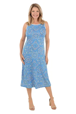 Paisley Sleeveless Maxi Dress Essential Piece Paisley Sleeveless Maxi Dress Satin-Finish
