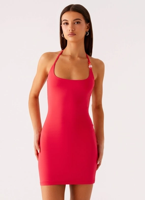Palm Beach Mini Dress - Pink Quality Outfit EasyCareMaterial Palm Beach Mini Dress - Pink