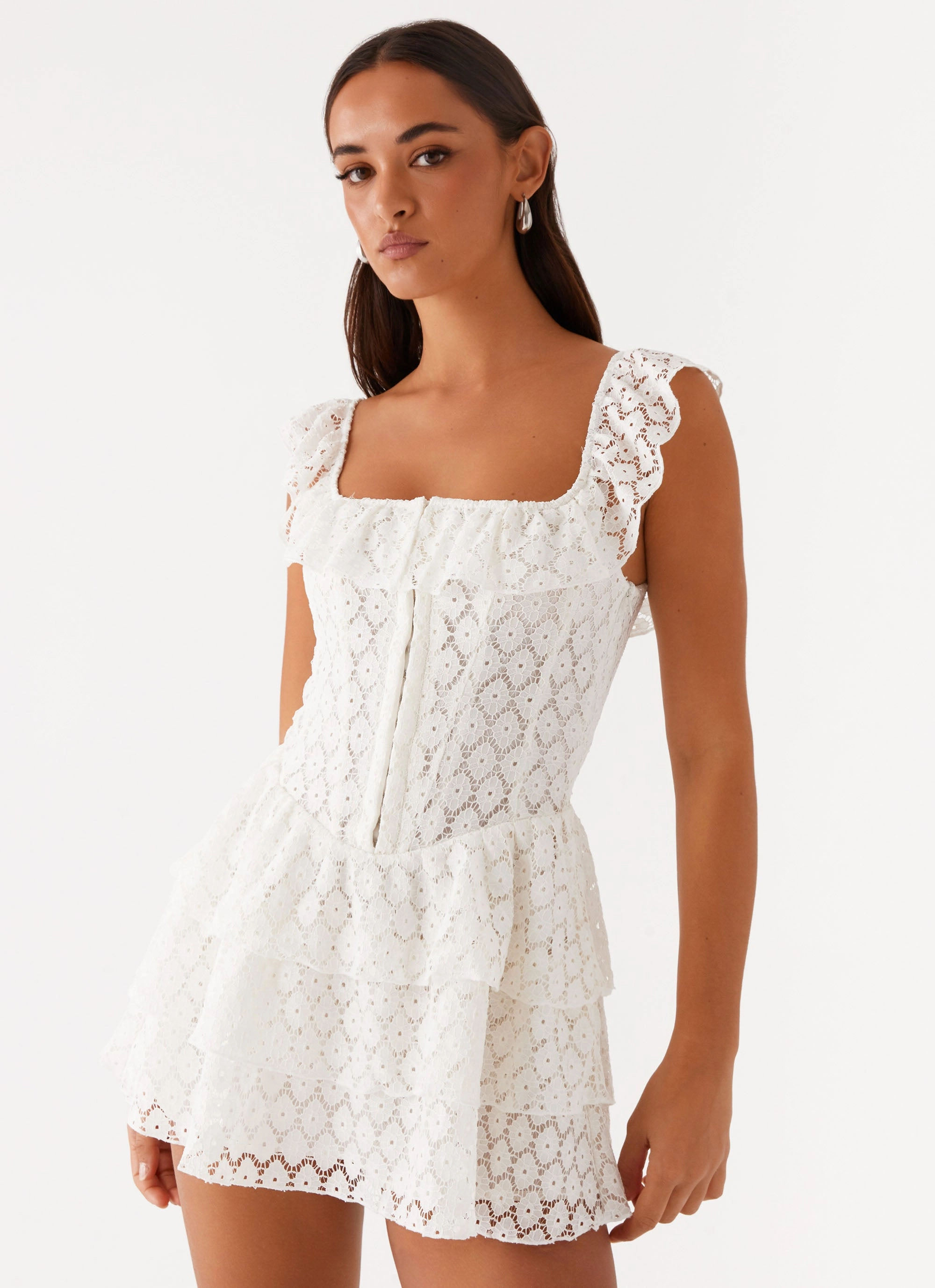 All Day Look Paradise Dreams Corset Mini Dress - White