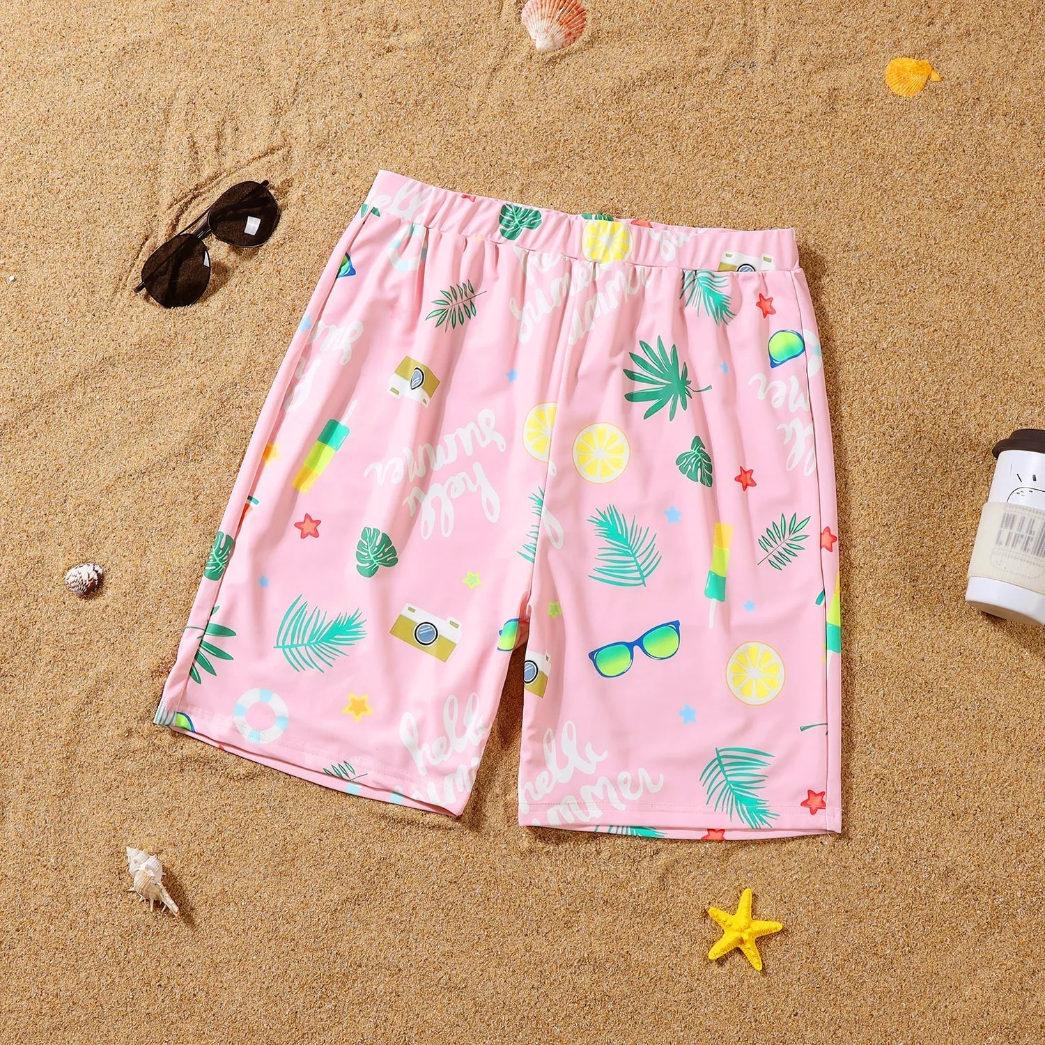 Parent-child swimsuit beach pants fashion suspenders