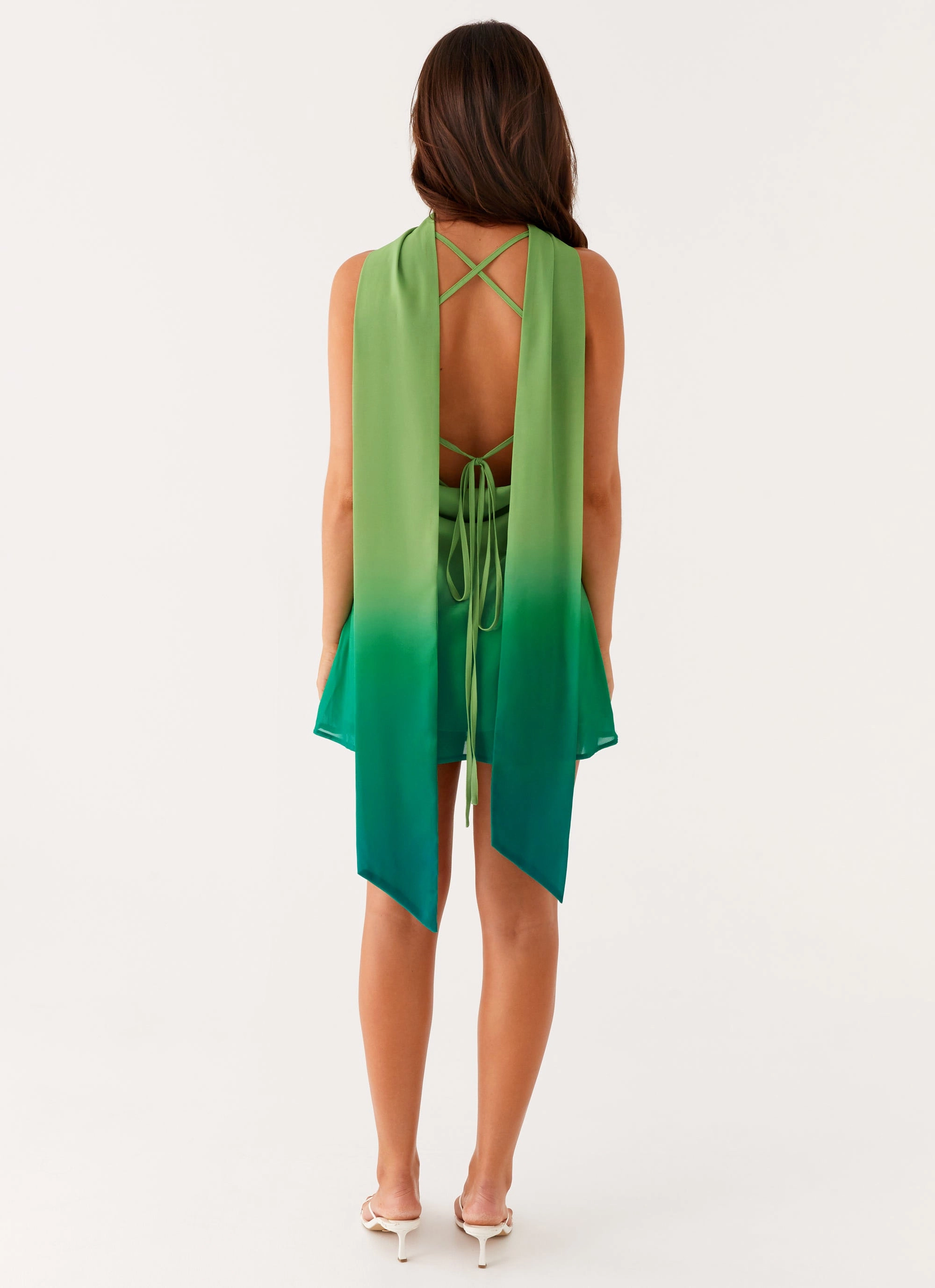 Parma Mini Dress - Green Ombre Understated Elegance