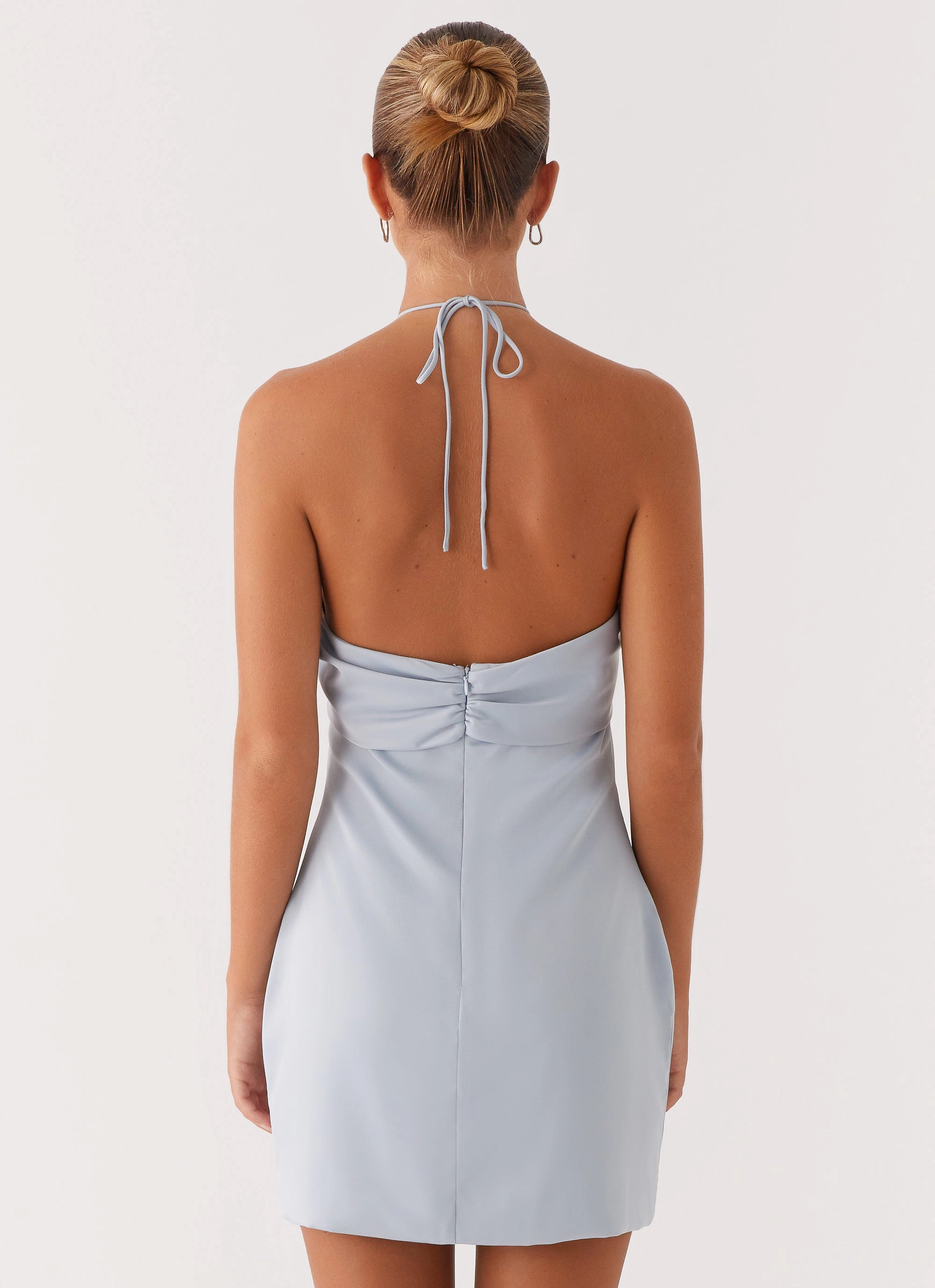 Sleek and Sleek Emerging-Brand Cecelia Mini Dress - Blue