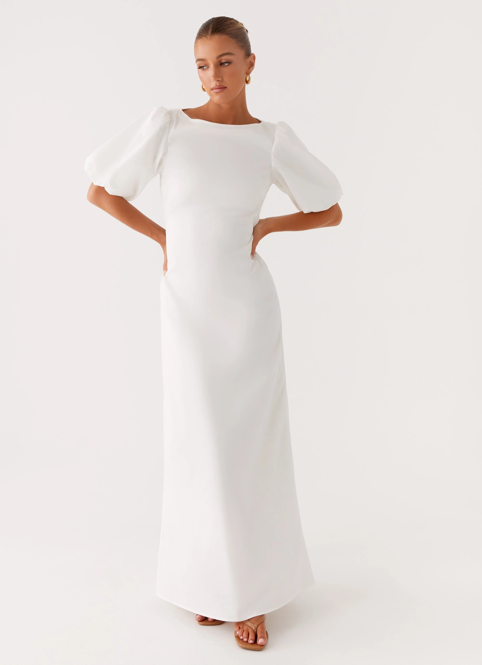 Judy Maxi Dress - White Workwear