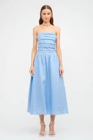 PENELOPE LINEN STRAPLESS MIDI DRESS Functional Apparel Warranty-Included Pure Look PENELOPE LINEN STRAPLESS MIDI DRESS