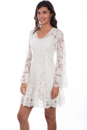 Perfect Design Scully Womens Ivory Cotton Blend Lace L/S Dress L Scully Womens Ivory Cotton Blend Lace L/S Dress L Street Appeal Stretch Enhanced Mobility