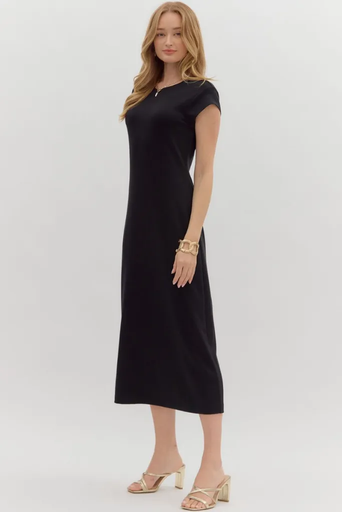 Hallie Cap Sleeve Midi Dress Eye Appeal