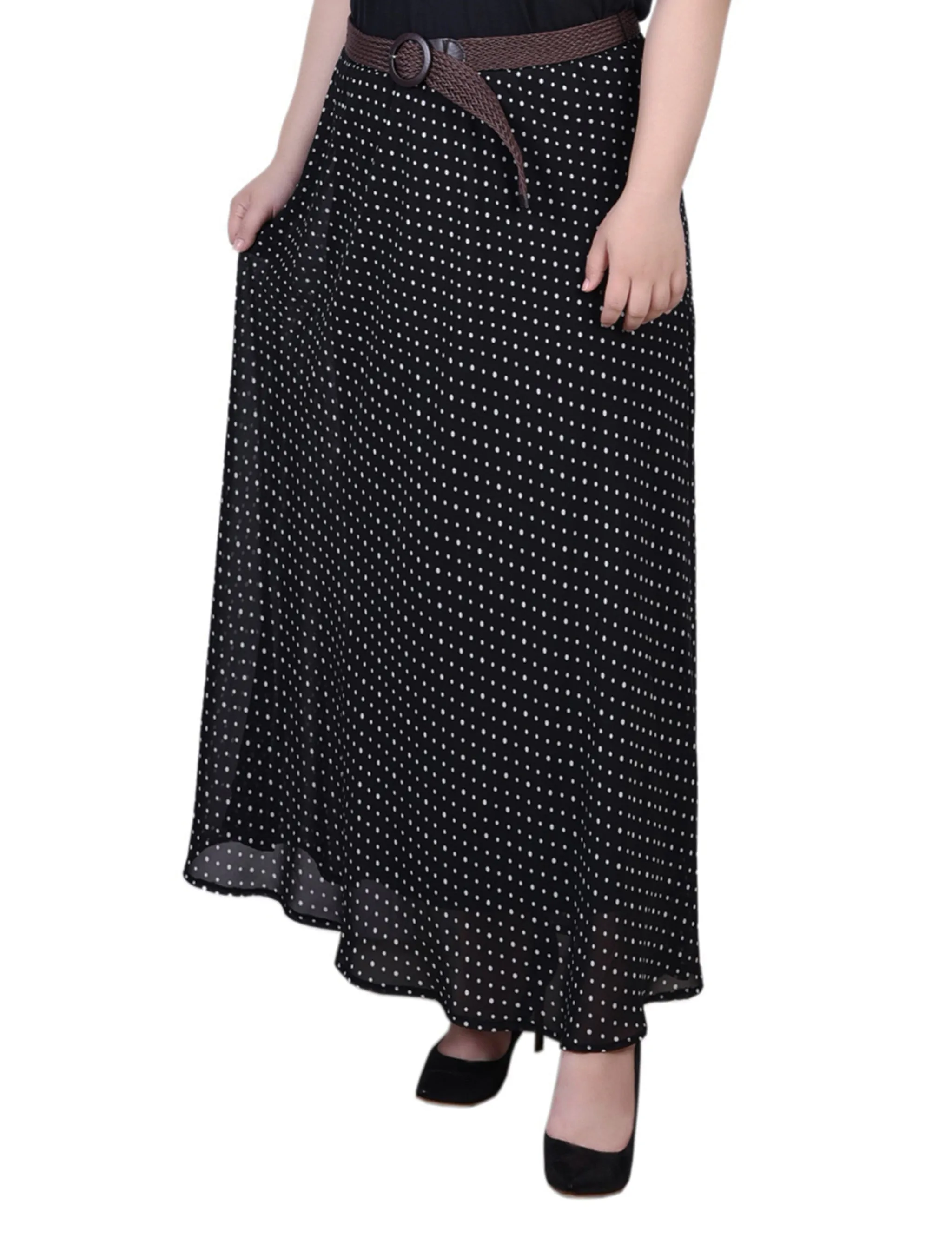 Plus Size Chiffon Maxi Skirt Elegant Layers Soft Appeal
