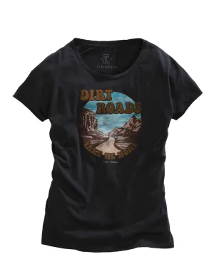 Perfect Style Tin Haul Womens Dark Grey 100% Cotton Dirt Roads S/S Retro T-Shirt Tin Haul Womens Dark Grey 100% Cotton Dirt Roads S/S Retro T-Shirt Durable Material Reinforced Seams