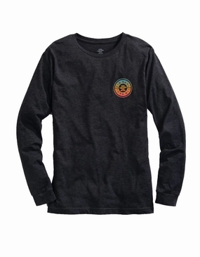 Perfect Layer Tin Haul Mens Gray Cotton Blend Ombre Circle Logo L/S T-Shirt Active Design Graduation Ceremony Tin Haul Mens Gray Cotton Blend Ombre Circle Logo L/S T-Shirt