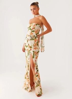 Perfect Silhouette Gali Strapless Maxi Dress - Floral Print Gali Strapless Maxi Dress - Floral Print Cozy Design