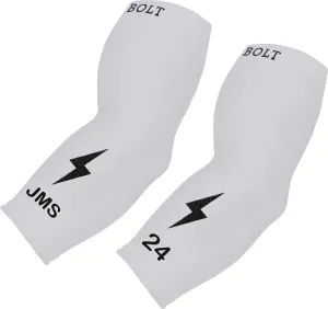 Personalized BRUCE BOLT Graduated Compression Premium 3/4 Arm Sleeve - WHITE