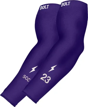 Personalized BRUCE BOLT Graduated Compression Premium Arm Sleeve - PURPLE