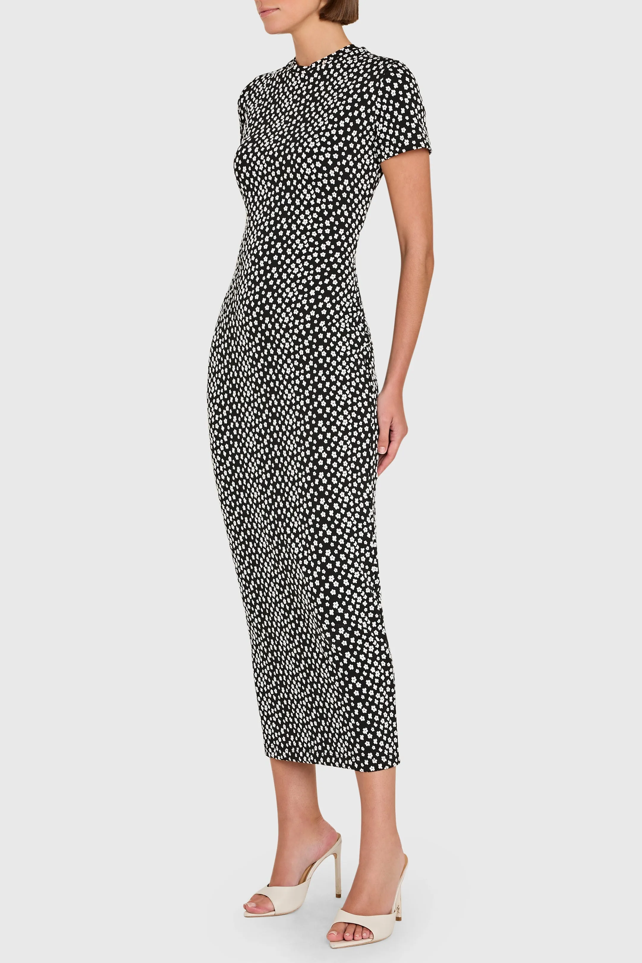 Rosaria Dress in Black/White Romantic Style