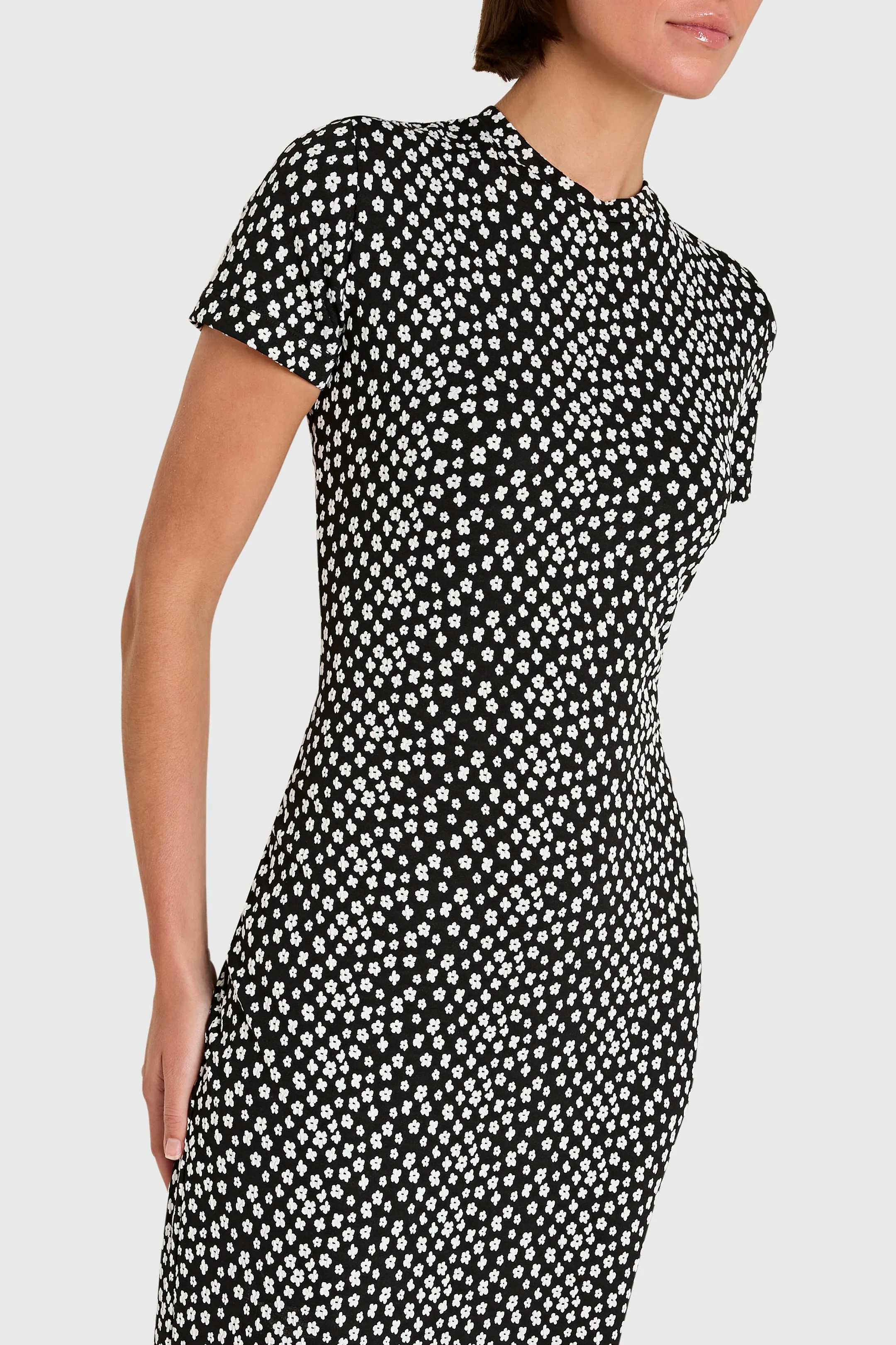 Rosaria Dress in Black/White Refined Feel