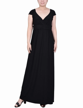 Petite Ruched Empire-Waist Maxi Dress Cozy Sets Petite Ruched Empire-Waist Maxi Dress Perfect Waistband