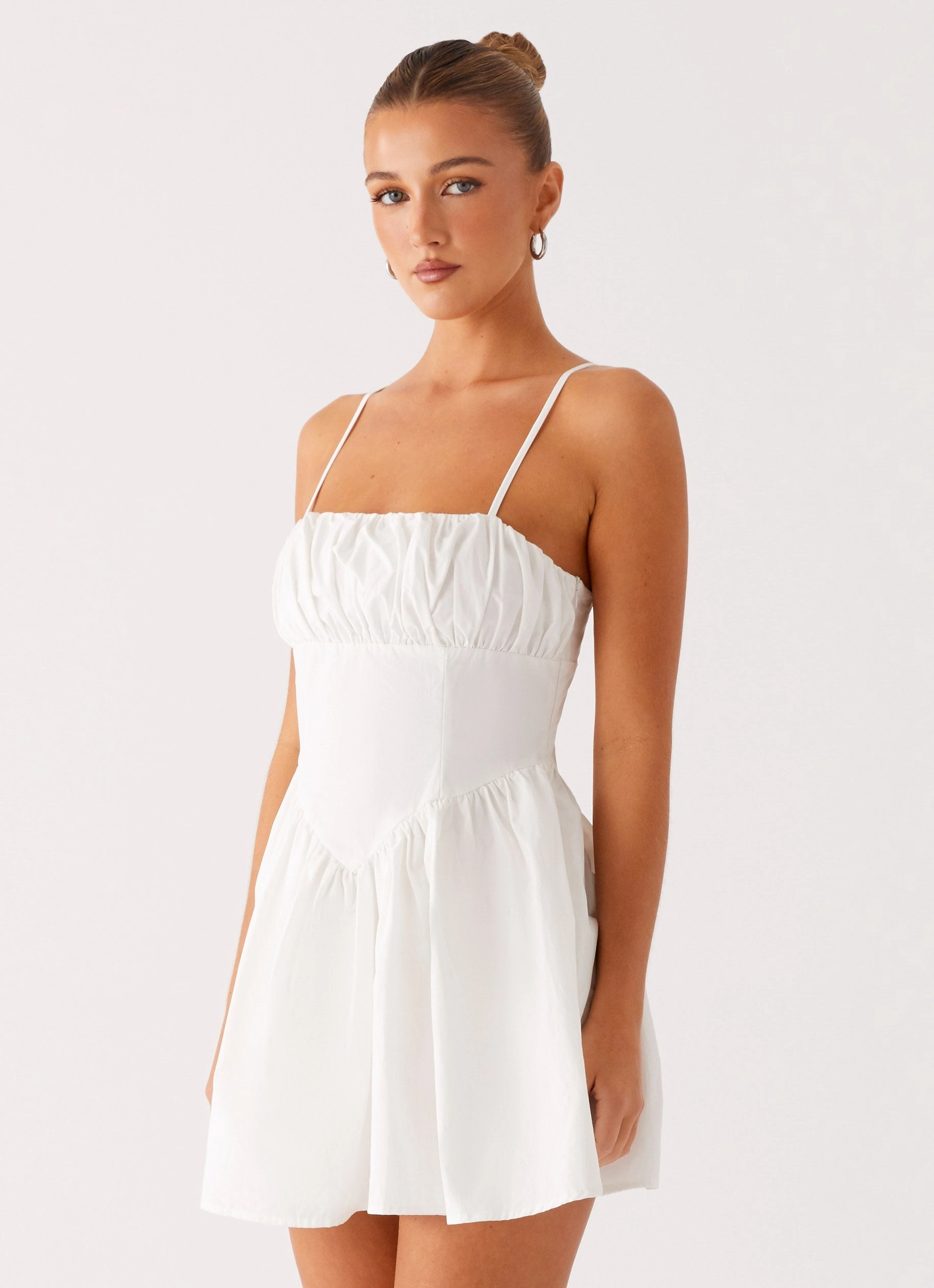 Coffee Break Phillipa Mini Dress - White